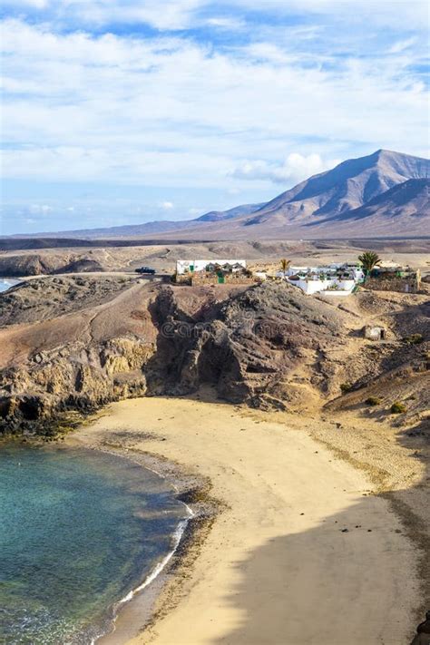 Playa De Papagayo Parrot S Beach On Lanzarote Canary Islands Stock Image Image Of Blanca