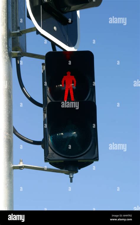 Red Man Traffic Light Stock Photo Alamy