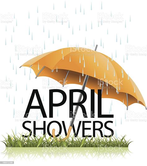 April Showers Umbrella Stock Illustration - Download Image ...
