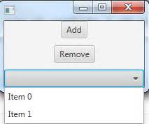 Javafx Combobox Not Updating Dropdown Size Upon Change On Realtime