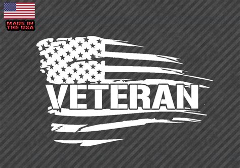 American Flag Veteran Sticker Decal Military Soldier 5 Vetamervc