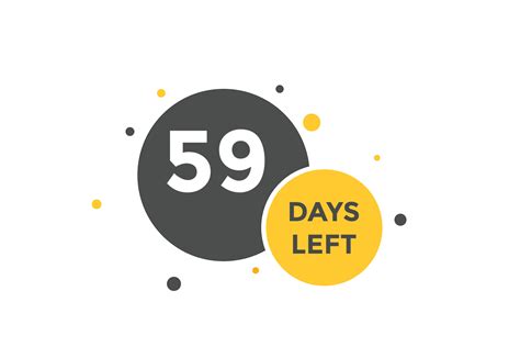 59 Days Left Countdown Template 59 Day Countdown Left Banner Label
