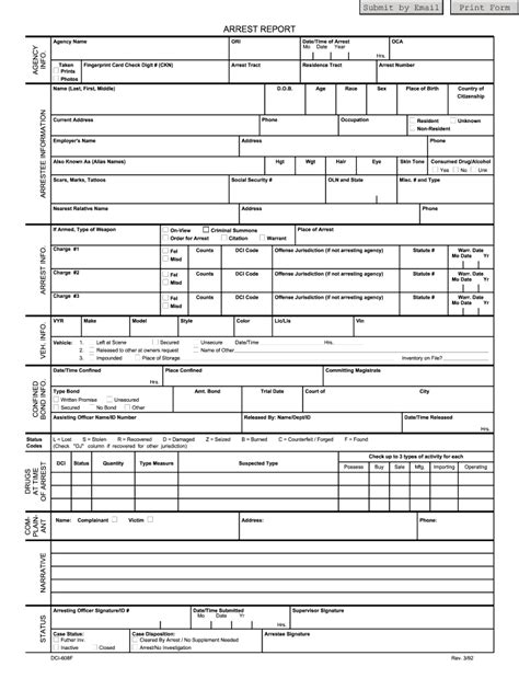 Arrest Report Template Fill Out And Sign Online Dochub