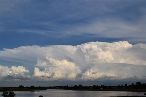 Stormy Backlit Panoramic Clouds And Distant Cumulus Clouds 2013 08 08