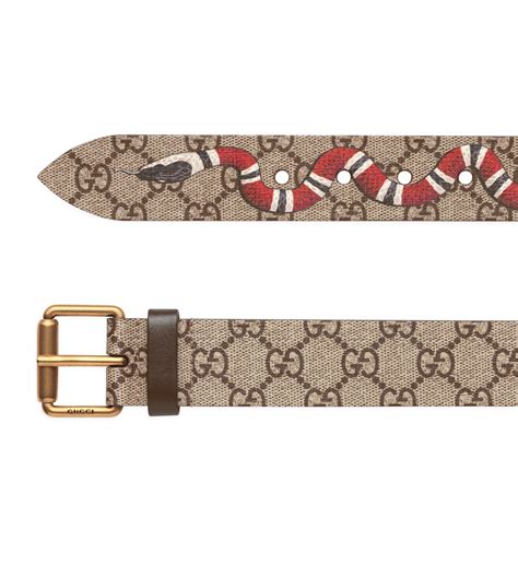 Mens Gucci Neutrals Gg Supreme Kingsnake Belt Harrods Uk