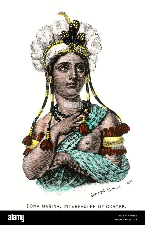 La Malinche Dona Marina Native Mexican Interpreter For Hernando Cortes