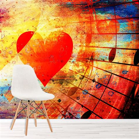 Love And Music Wallpaper Wall Mural