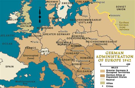 Beginning in december, a russian counterattack pushed the german army back from moscow. Map Of Europe 1942