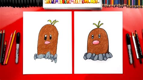 Learn how to draw a baby's face, from the front, with basic proportions. How To Draw Diglett Pokemon - Art For Kids Hub