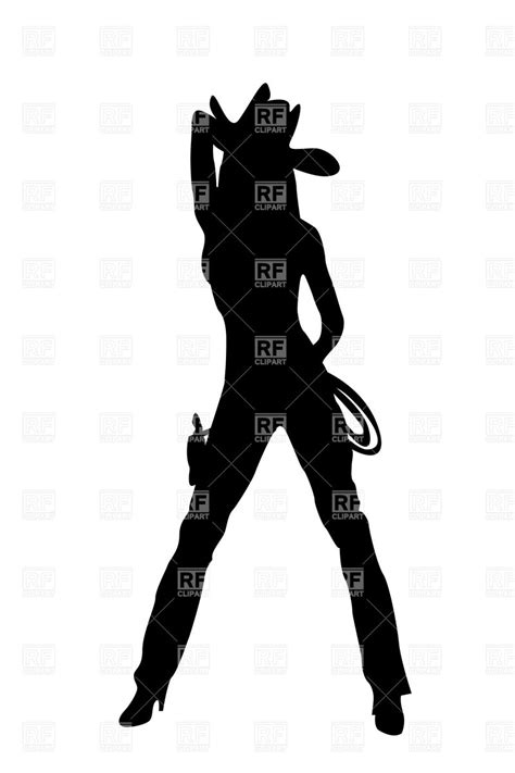 Cowgirl Silhouette Vector At Vectorified Com Collection Of Cowgirl