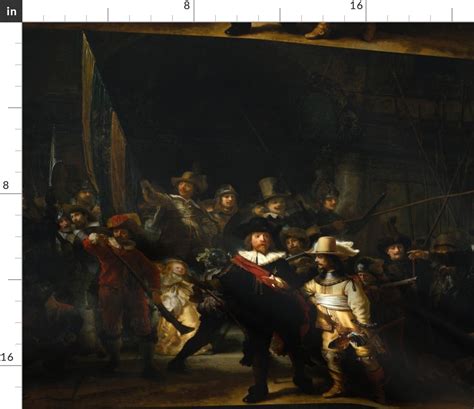 The Nightwatch Rembrandt Van Rijn Fabric Spoonflower