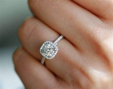 15 Ct Cushion Cut Halo Engagement Ring Colorless Moissanite Etsy