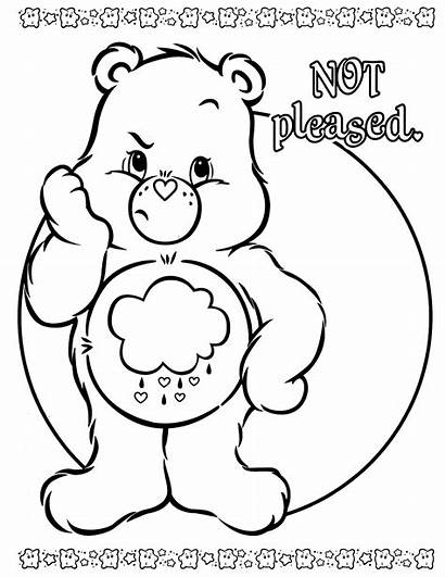 Coloring Care Bear Bears Pages Grumpy Easter
