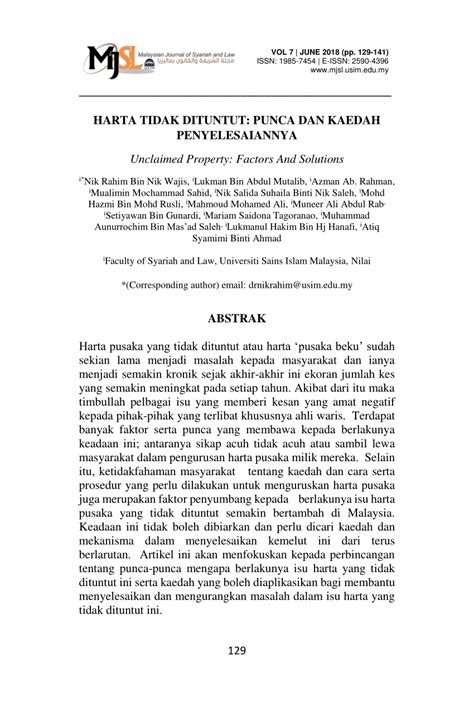Selain itu, antara punca kahwin lari ialah apabila seseorang itu ingin berpoligami. (PDF) HARTA TIDAK DITUNTUT: PUNCA DAN KAEDAH PENYELESAIANNYA