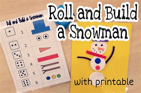 Kindergarten Worksheets Roll And Build A Snowman Hands On Teaching