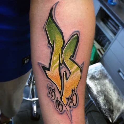 Want to see the world's best old english tattoo ideas? 80 Graffiti Tattoos For Men - Inked Street Art Designs