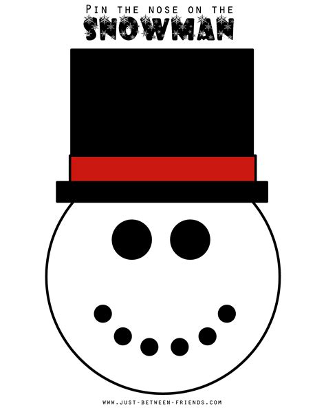 Snowman Nose Printable