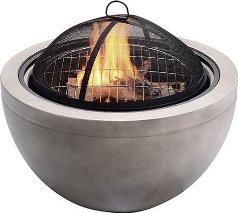 Peaktop Hr30180aa Concrete Round Charcoal And Wood Burning