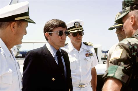 Secretary Of The Navy John F Lehman Jr Visits The United States