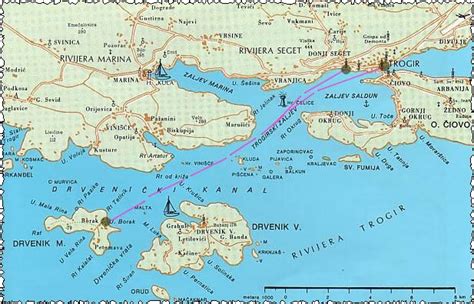 Villa Ana Map Of Trogir Riviera