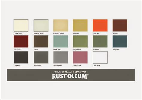RUST OLEUM Colour Chart Paint Colors Pinterest Colour Chart