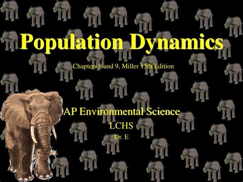 Population Dynamics Chapters 8 And 9 Miller 15th Edition Ap