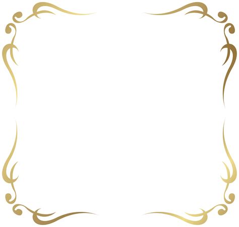 Gold Clip Art Decorative Frame Border Png Picture Png Download 6193