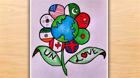 United Nation Day Drawing Un Day Poster Drawing Un Day Drawing Easy