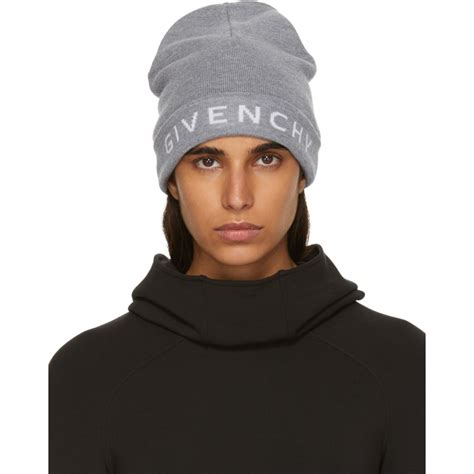 Givenchy Grey Wool Logo Beanie Beanie Beanie Outfit Givenchy Designer