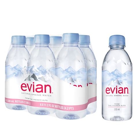 Evian Natural Spring Water Bottles Naturally Filtered Spring Water
