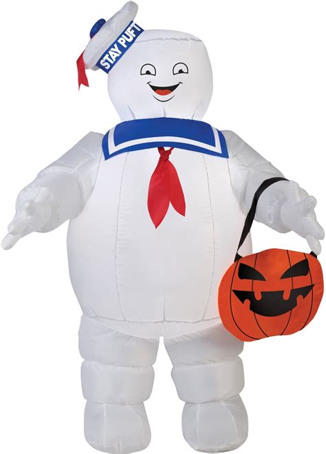 Classic Ghostbuster Stay Puft Marshmallow Man Inflatable Yard Prop