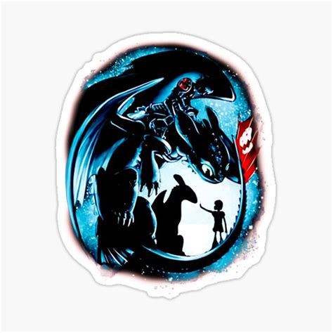 The Hidden World Hiccup And Toothless Hiccup And Toothless From The Hidden World Sticker For