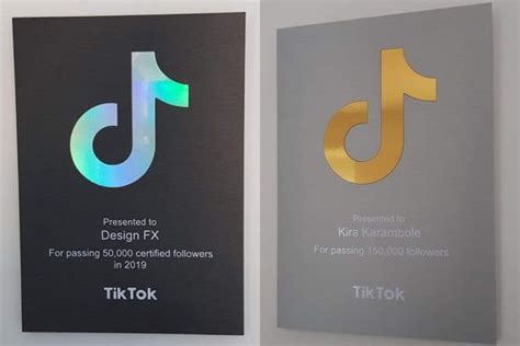 Personalized Custom Tiktok Follower Milestone Award Plaque New