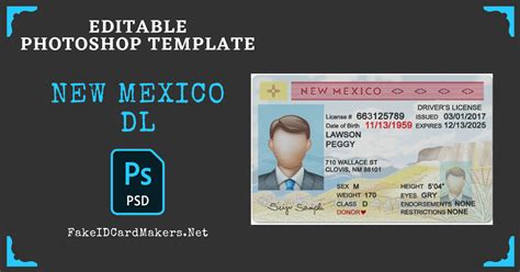 New Mexico Drivers License Template Psd 2021 Fake Psd Template Otosection