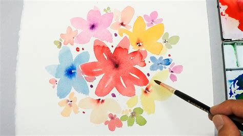 If you don't already have a set of watercolors, you can easily diy your own with food coloring, baking soda, corn starch, corn syrup, and vinegar. LVL1 Watercolor Tutorial : Painting Easy Simple Flowers ...