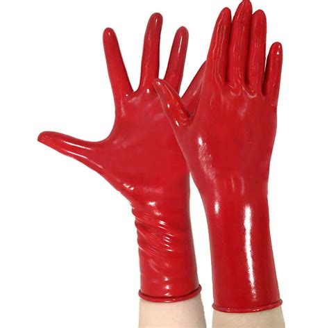 china manufacturer breathable top colored cheap long elbow length fetish rubber latex gloves