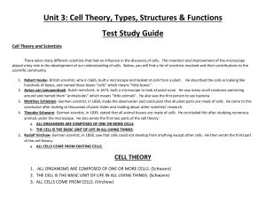 Although this knowledge is foundational today the discovery of the cell would not have been possible if not for advancements to the microscope. The Discovery of Cells Notes Cell Structure and Function