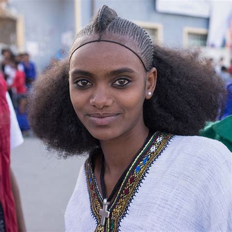 Hairdressing Girl Tigrey Ethiopia Ethiopian Women Beautiful Dark