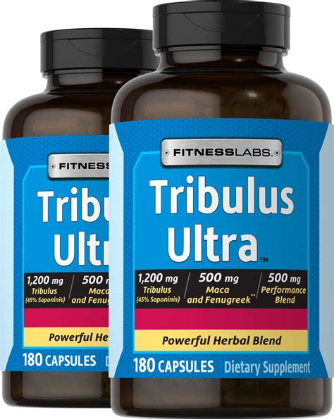 Tribulus Ultra 180 Capsules X 2 Bottles Pipingrock Health Products