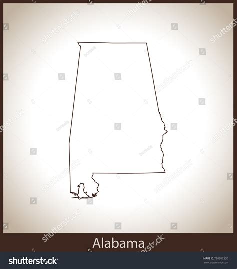 Map Of Alabama Royalty Free Stock Vector 728201320