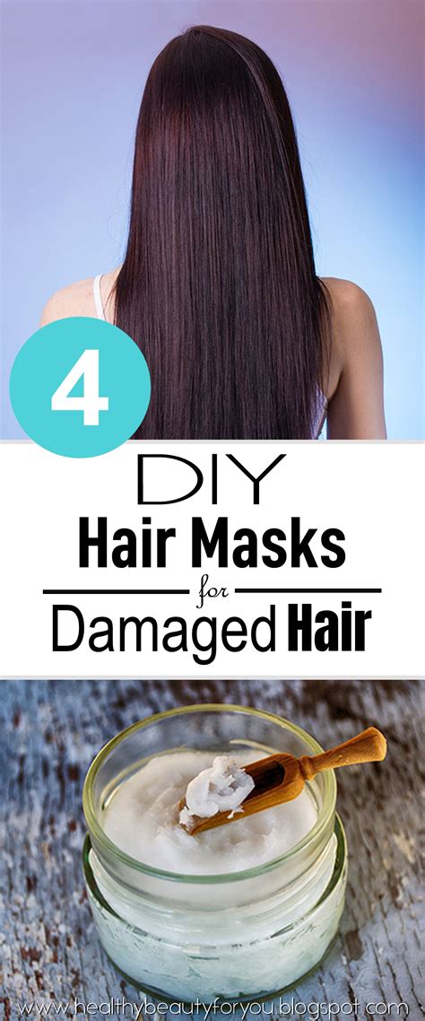 4 Easy Diy Hair Masks For Damaged Hair Diy Hair Mask Damaged Hair Mask For Damaged Hair Diy