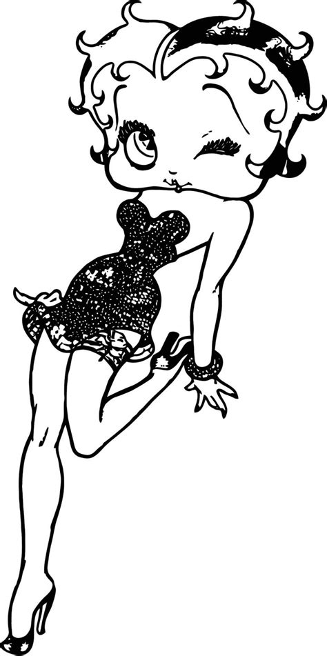 Betty Boop Circle Coloring Page
