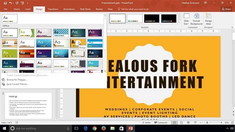 Powerpoint 2016 Learn How To Change Themes And Variants Powerpoint Templates Powerpoint