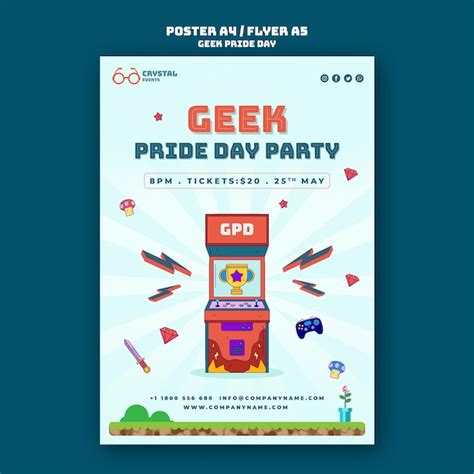 Free Psd Geek Pride Day Poster Template