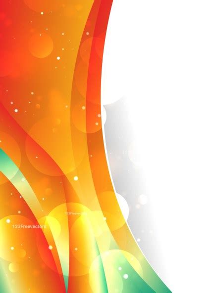Red Green And Orange Gradient Vertical Wave Business Background