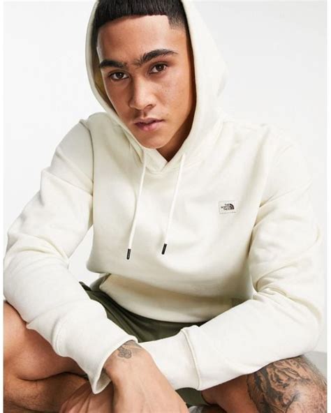 The North Face Heritage Patch Logo Hoodie In White For Men Lyst