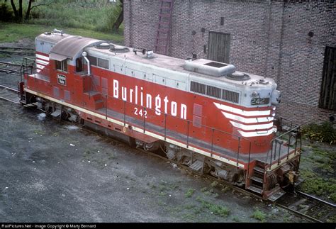 Cbq 242 Chicago Burlington Quincy Railroad Emd Gp7 At Rockford Illinois