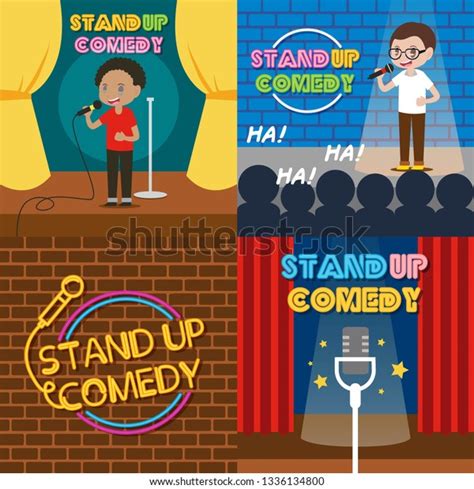 Stand Comedy Illustration Stock Vector Royalty Free 1336134800 Shutterstock