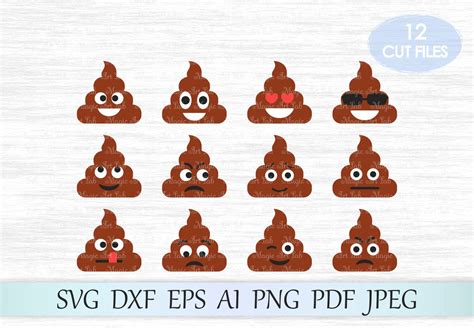 Poop Emoji Svg Poop Clipart Poop Svg Cut Table Designsvgdxfpng Use