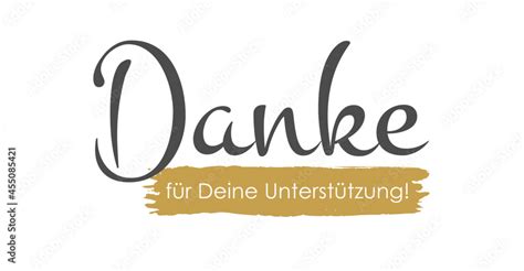 Danke F R Deine Unterst Tzung Stock Vector Adobe Stock